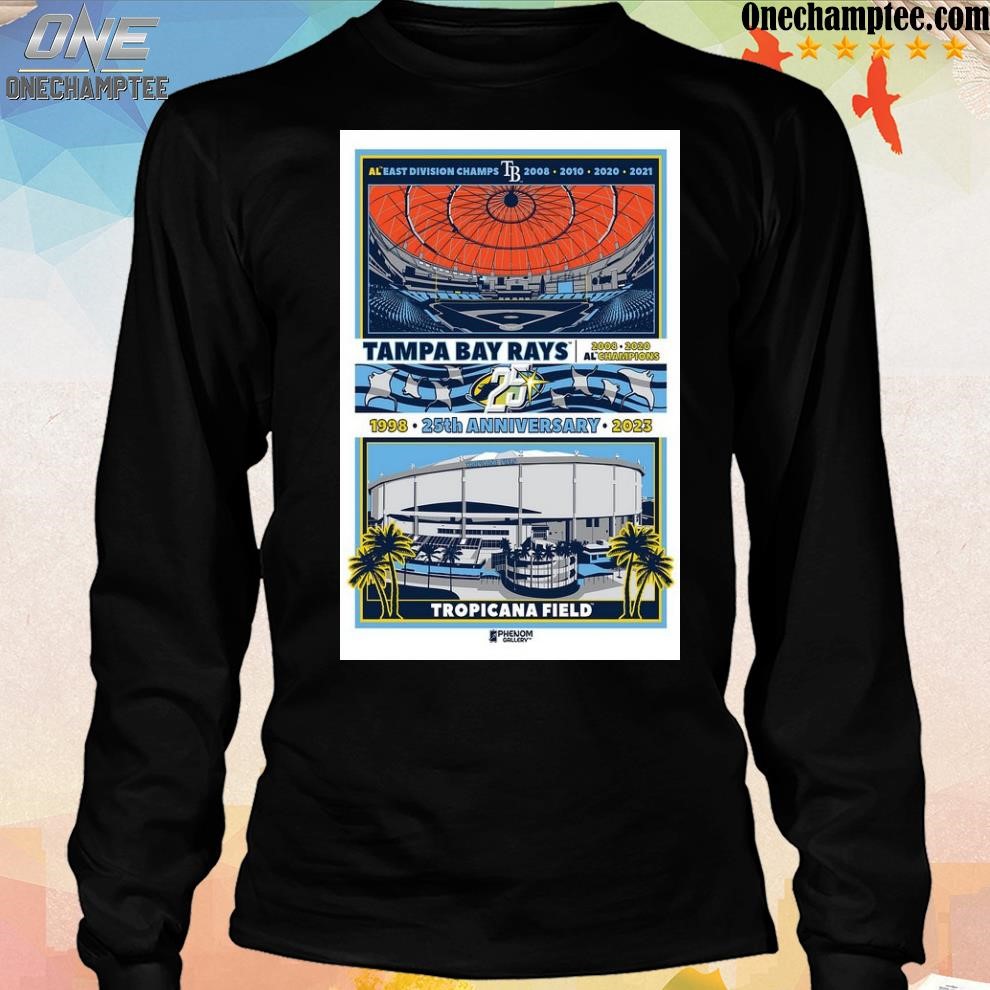 Official tampa bay rays 25th anniversary poster shirt, hoodie, long sleeve  tee