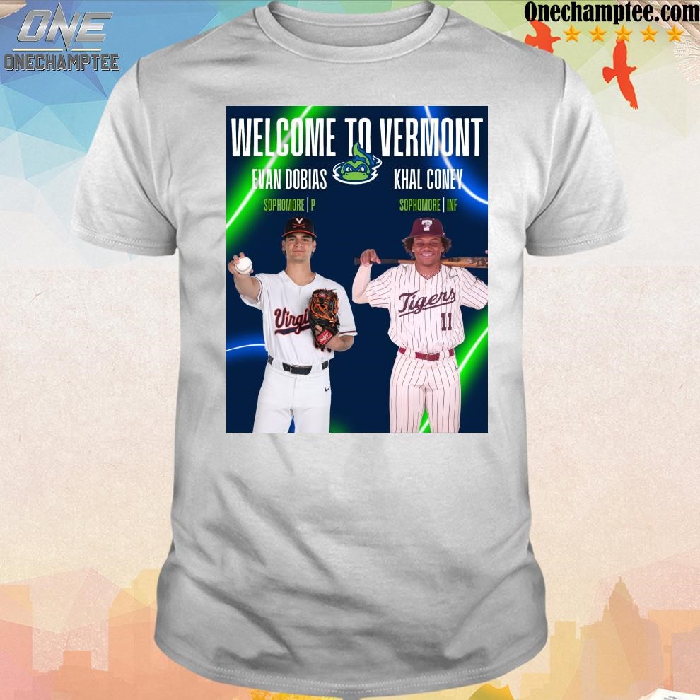 Official welcome to vermont evan dobias sophomore p khal coney sophomore inf shirt