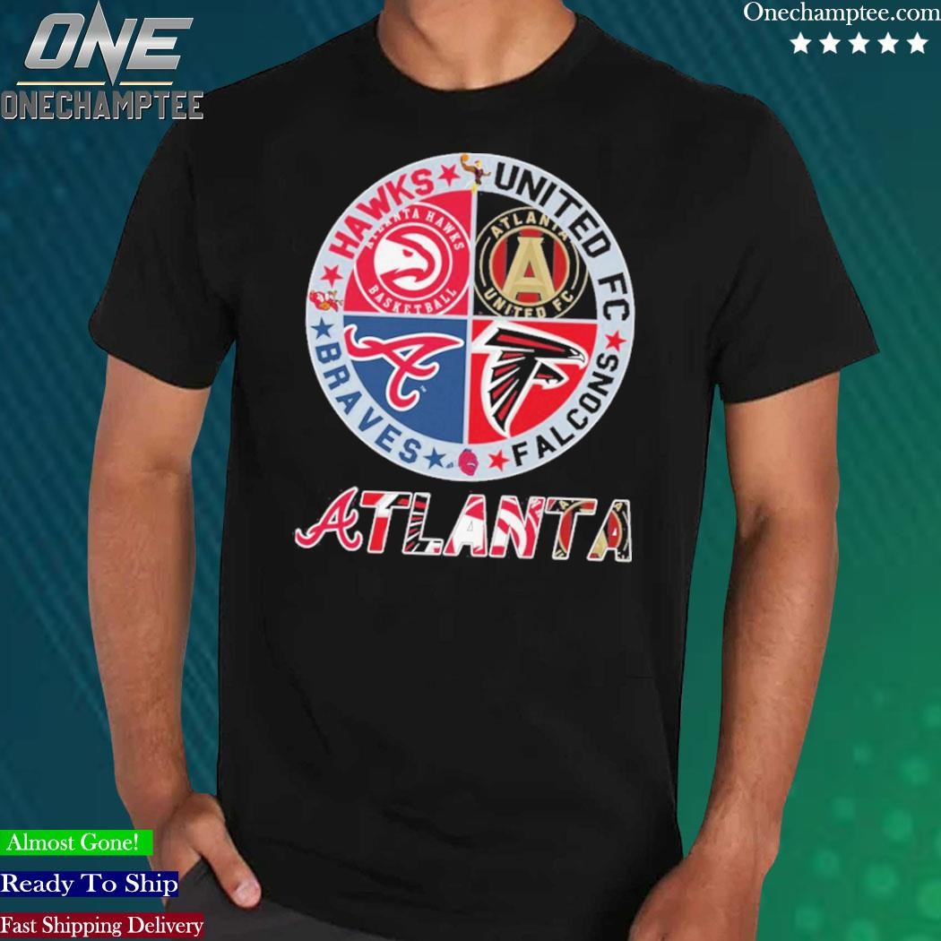 Atlanta braves atlanta hawks atlanta falcons sport teams T-shirts