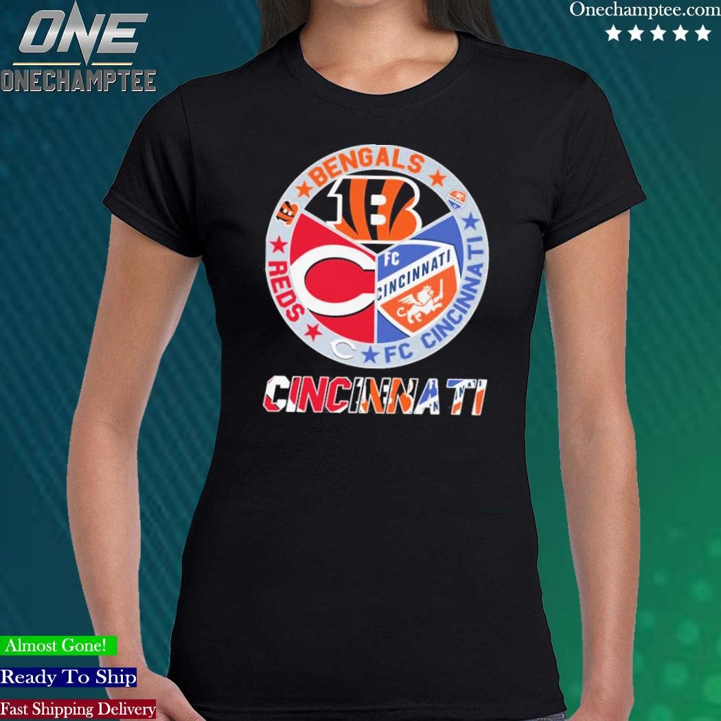 Cincinnati Circle Logo Sport Teams Bengals Reds Unisex Tshirt - Shibtee  Clothing