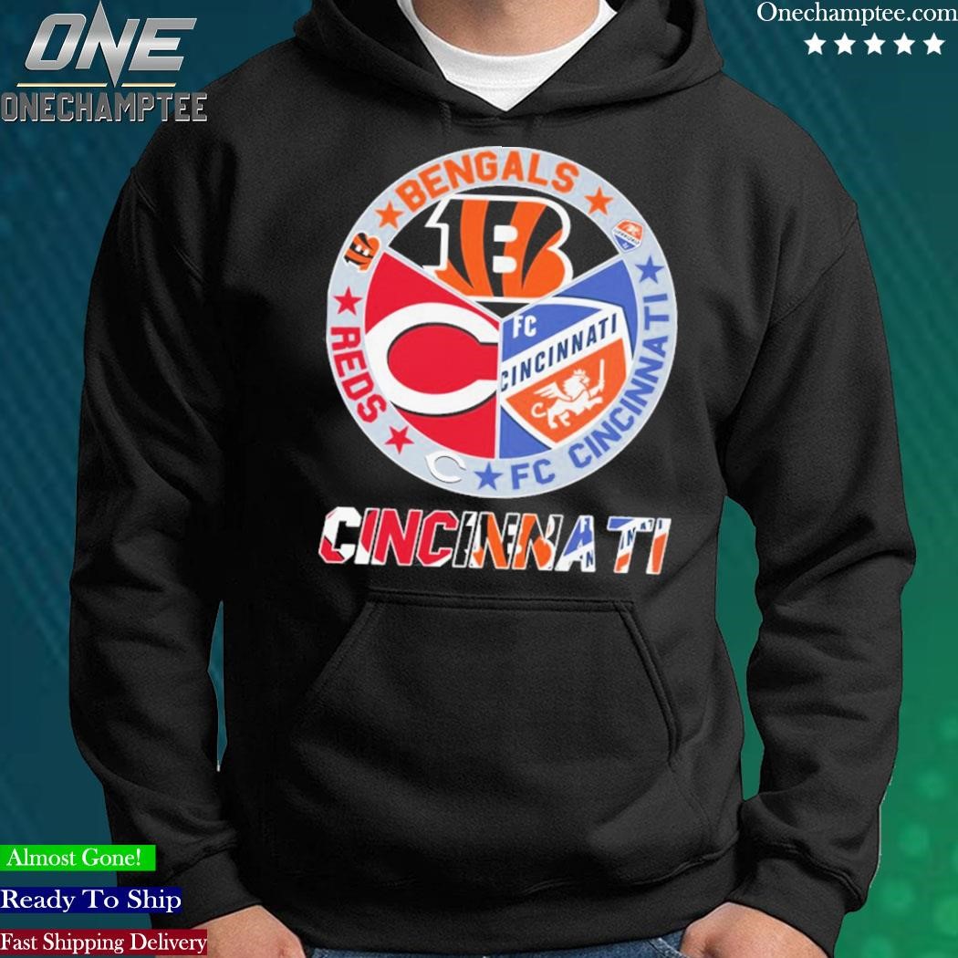 Cincinnati Circle Logo Sport Teams Bengals Reds Unisex Tshirt