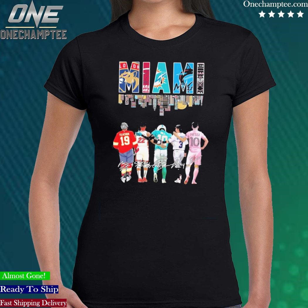 Miami Marlins Miami Heat Miami Dolphins Miami city of Champions 2022 shirt,  hoodie, sweater, long sleeve and tank top