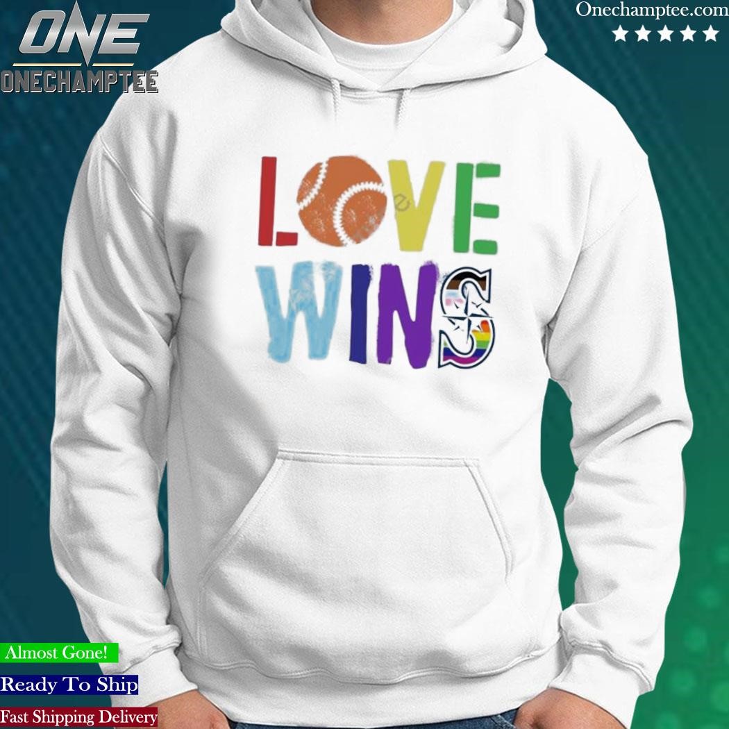 Design maverick love wins Seattle mariners pride shirt, hoodie
