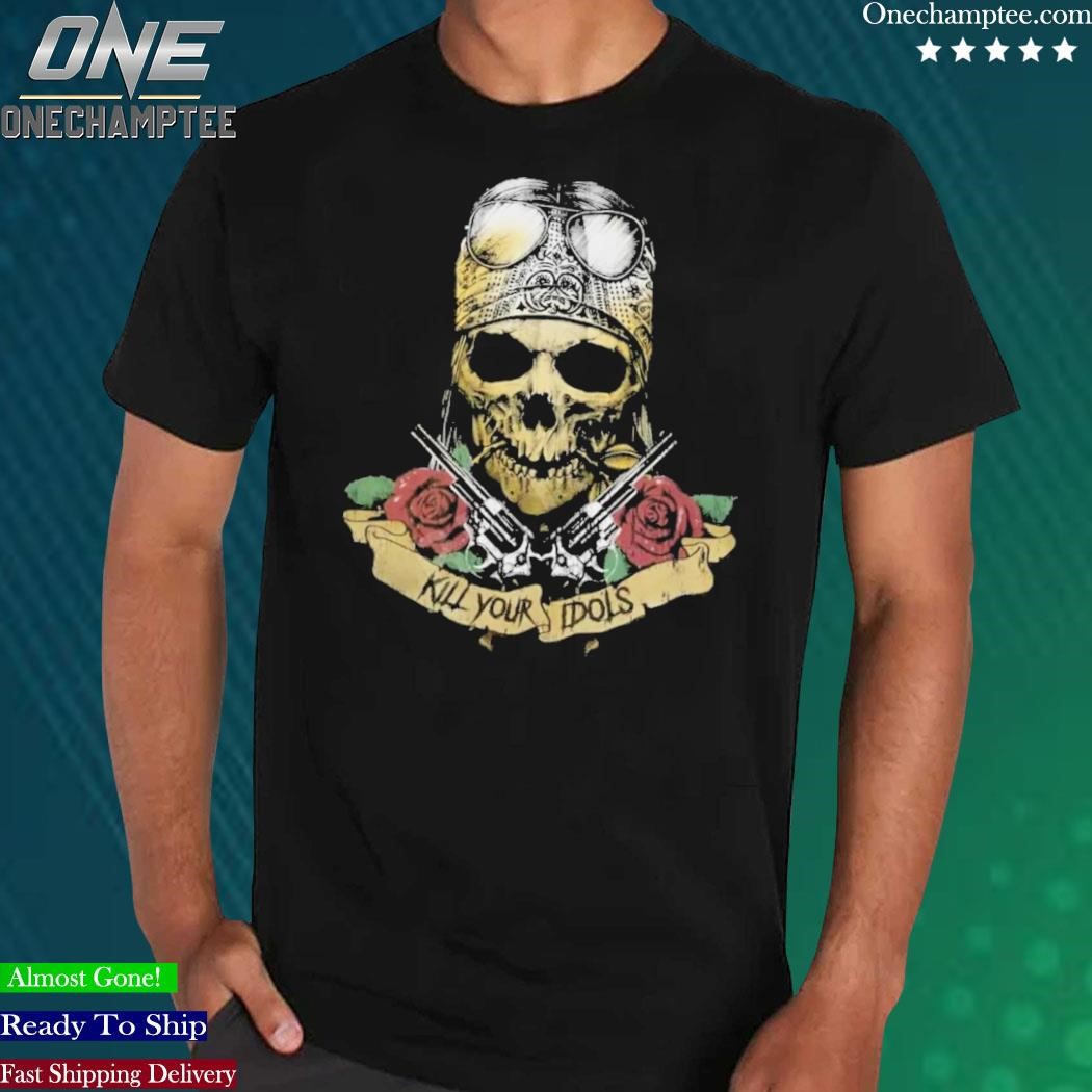 Design skull gun n roses kill your idols shirt, hoodie, long