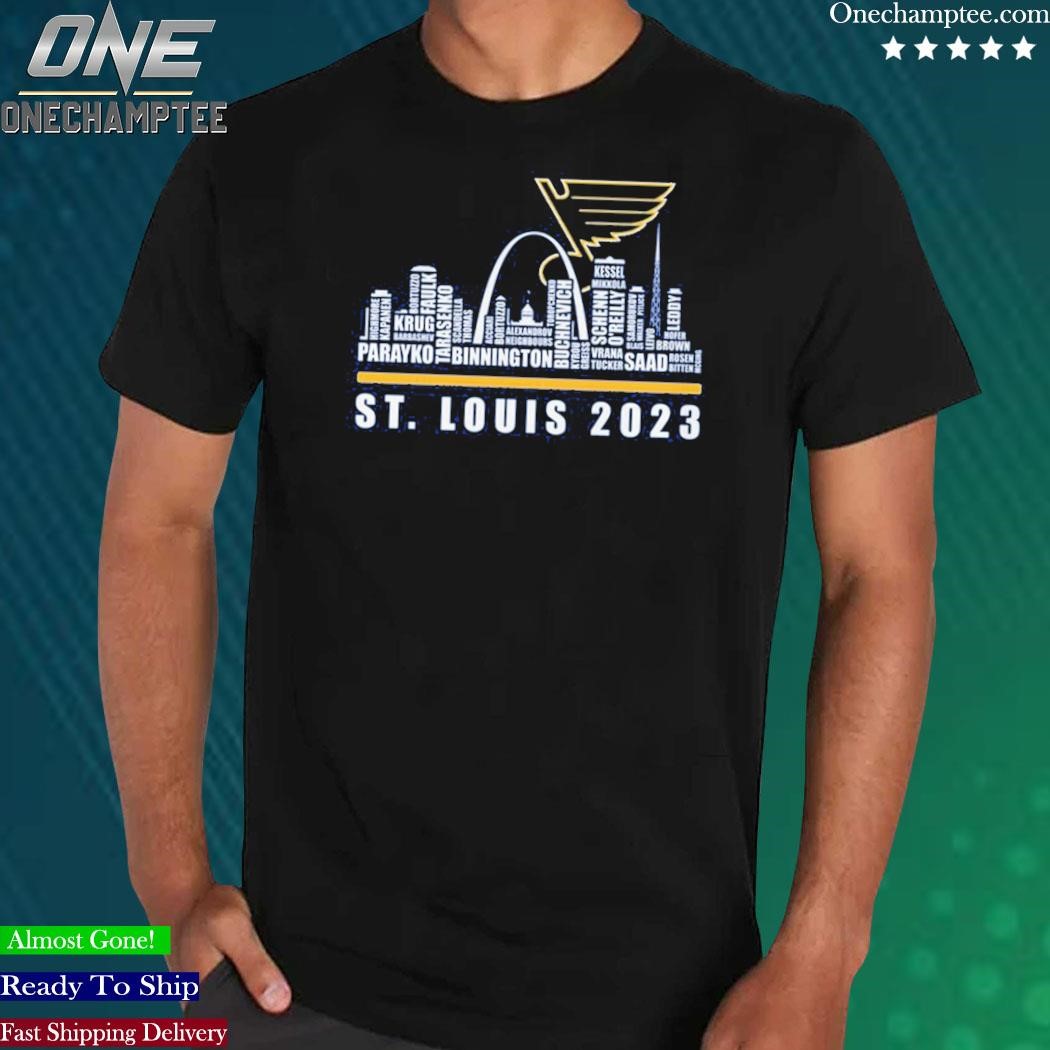 Design st. Louis Blues 2023 Season Team Players Names In City