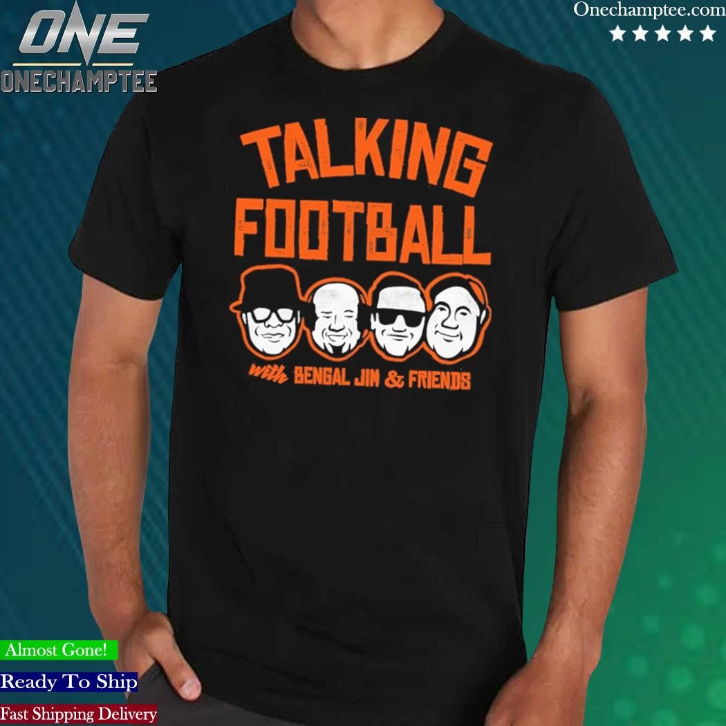 Ken Anderson Foundation Talking Football with Bengal Jim and Friends Logo Tee | Cincy Shirts Unisex T-Shirt / White / 2x