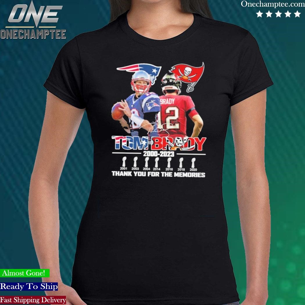 Tom Brady 2000 2023 Thank You For The Memories Shirt