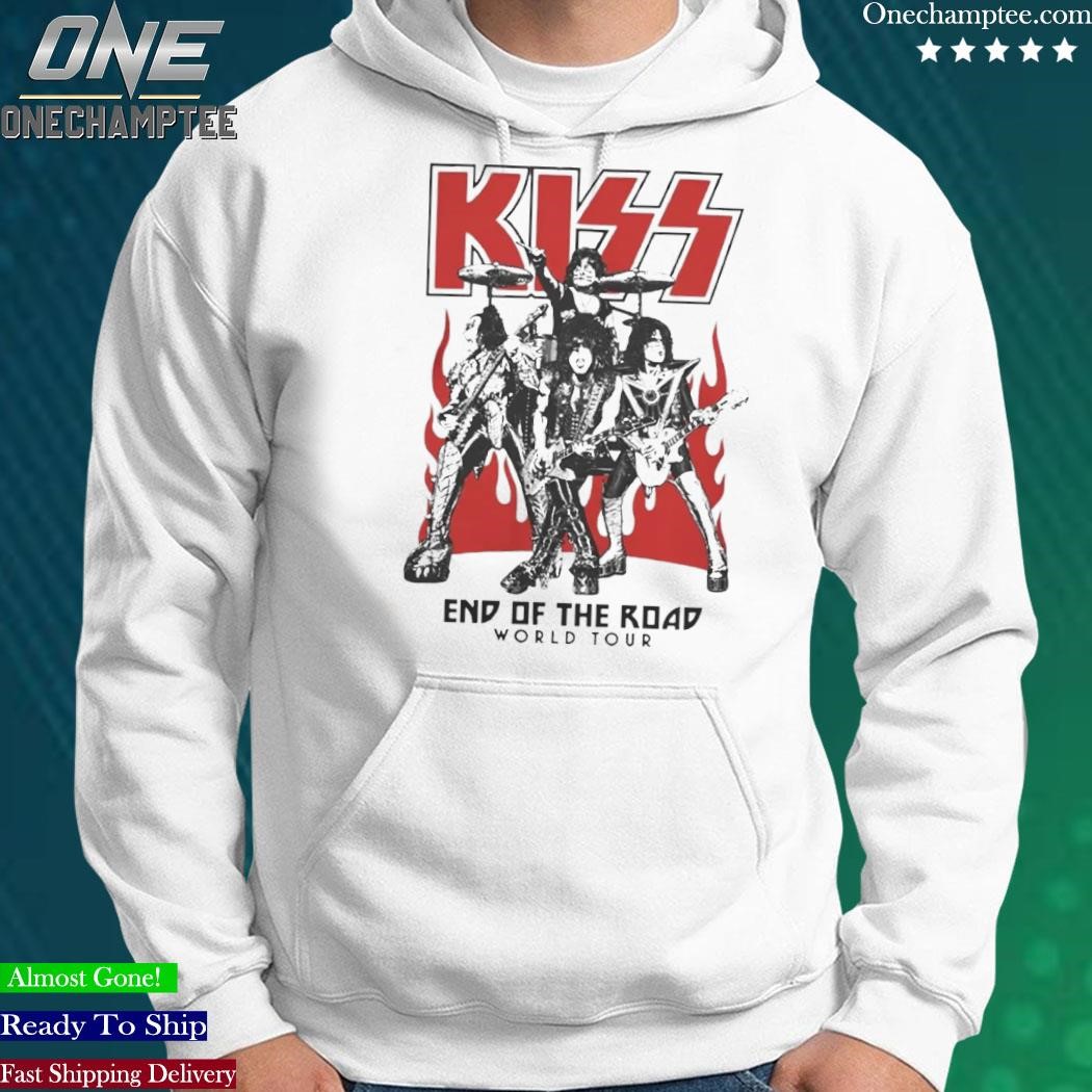 It's the End of the Road! New tour merch available now exclusively at  ShopKISSOnline.com. #EndOfTheRoadTour #KISS50 bit.ly/3MA2vIc, By KISS