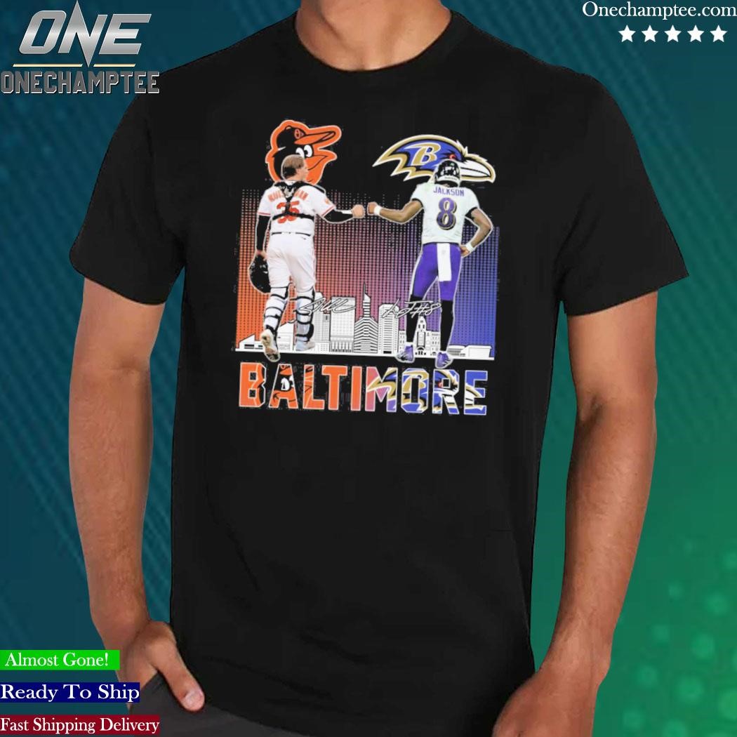 Official baltimore Ravens Orioles Jackson Adley Rutschman T Shirt