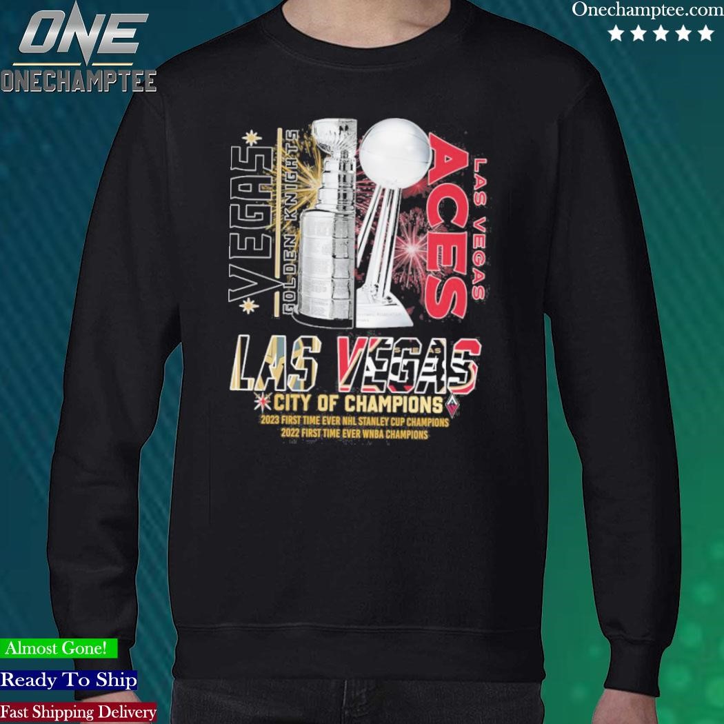 Vegas Golden Knights And Las Vegas Aces City Of Champions Stanley Cup WNBA  Shirt - Limotees