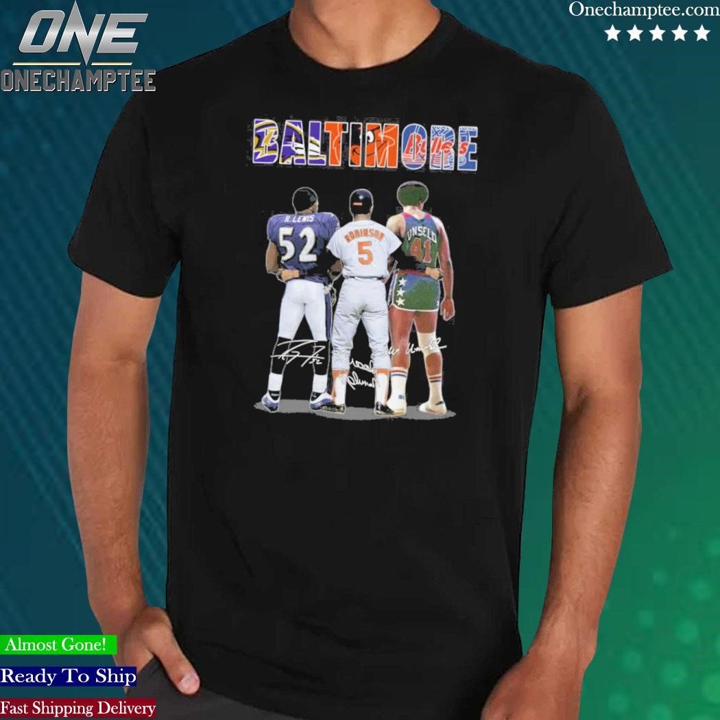 Baltimore Ravens Lewis Orioles Robinson Bullets Unselo T Shirt