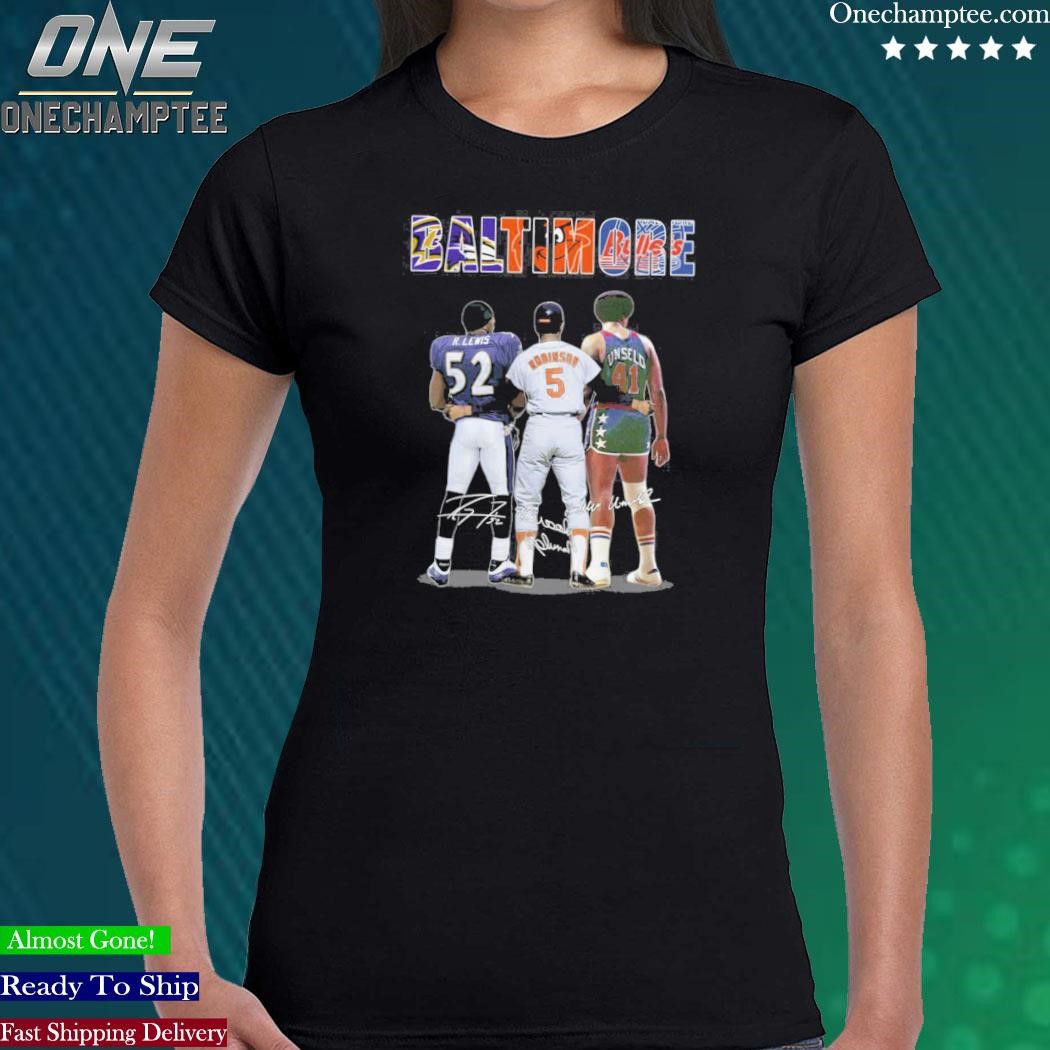 Baltimore Ravens Lewis Orioles Robinson Bullets Unselo T Shirt