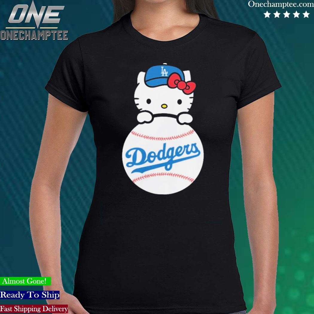 Hello Kitty Dodgers T Shirt, Hello Kitty Loves Los Angeles Dodgers