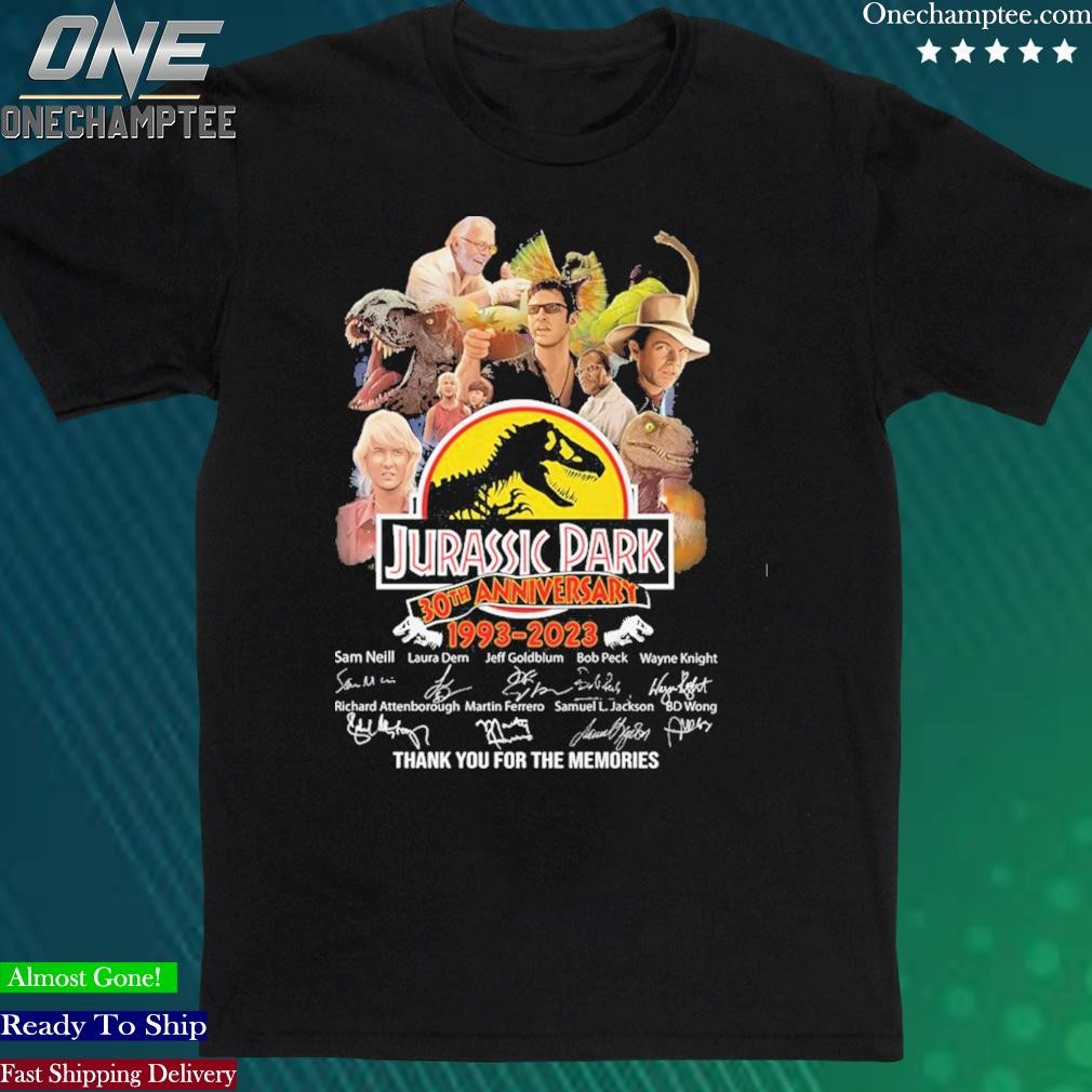 Official jurassic Park 30th Anniversary 1993-2023 Unisex Tshirt