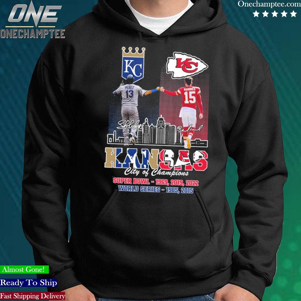 Official kansas Chiefs City Patrick Mahomes And City Royals Perez City Of  Champions T Shirt, hoodie, sweater, long sleeve and tank top