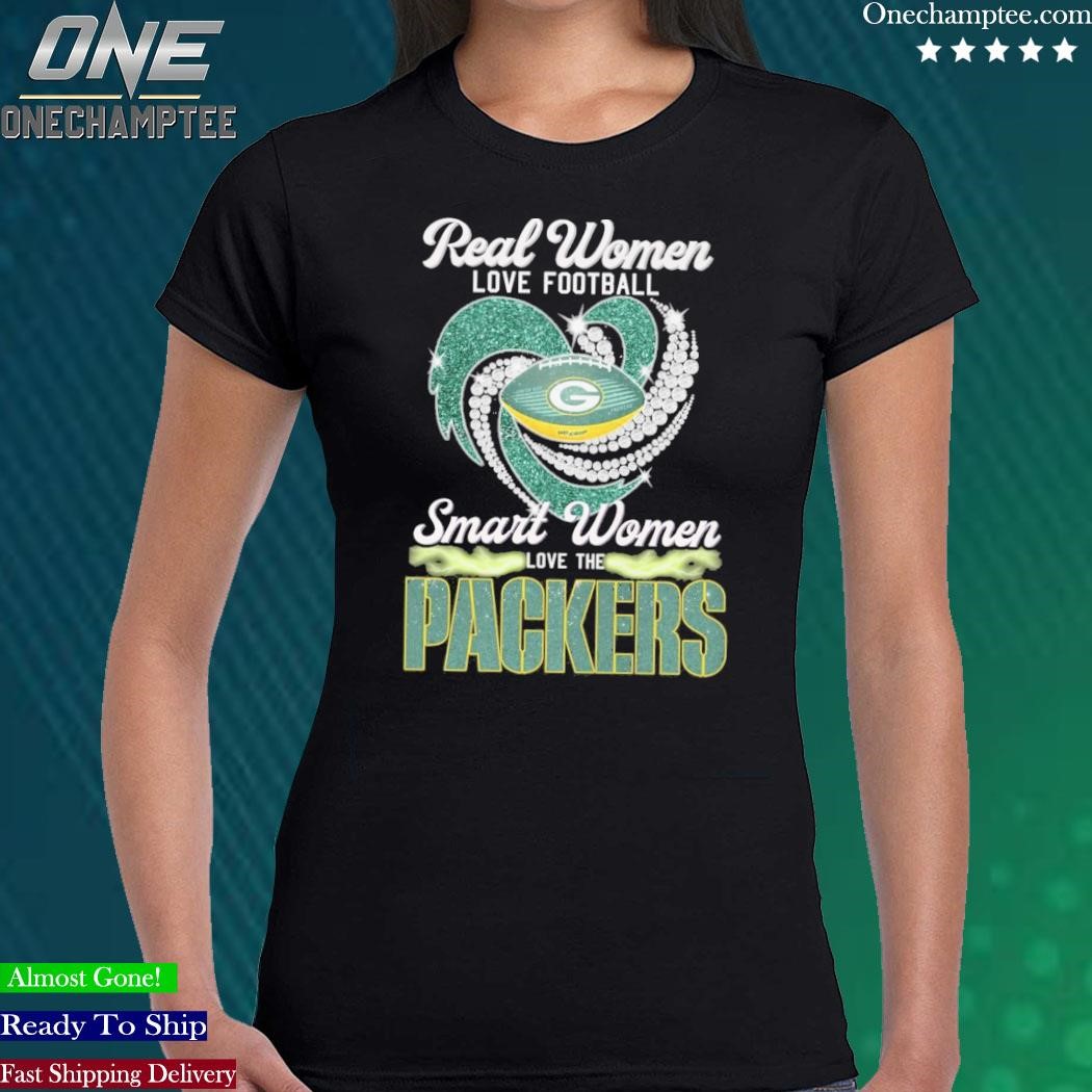 Best green Bay Packers real women love football smart women love the Packers  diamond love shirt, hoodie, sweater, long sleeve and tank top