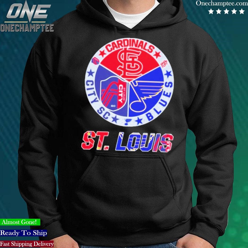 Official st Louis City SC St Louis Cardinals St Louis Blues Logo Official  Shirt, hoodie, long sleeve tee