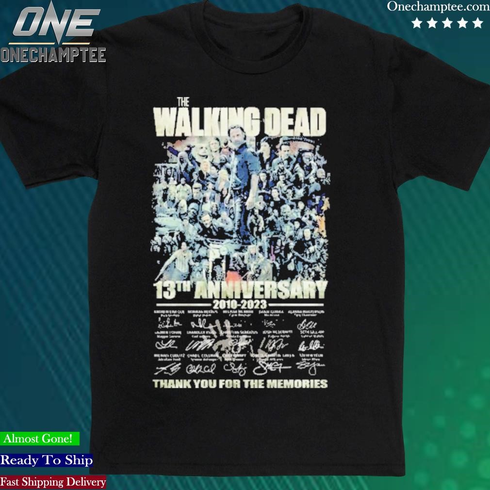 Official the Walking Dead 13th Anniversary 2010-2023 Thank You For The Memories T-Shirt
