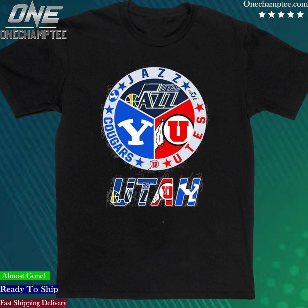 Official utah Circle Logo Sport Teams Jazz Cougars Utes Unisex Tshirt