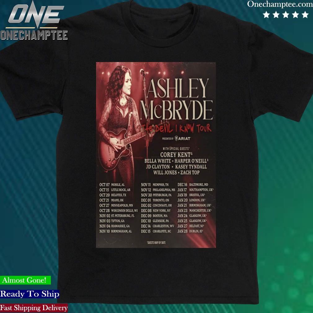 Official ashley McBryde The Devil I Know Tour 2023-2024 Poster Shirt