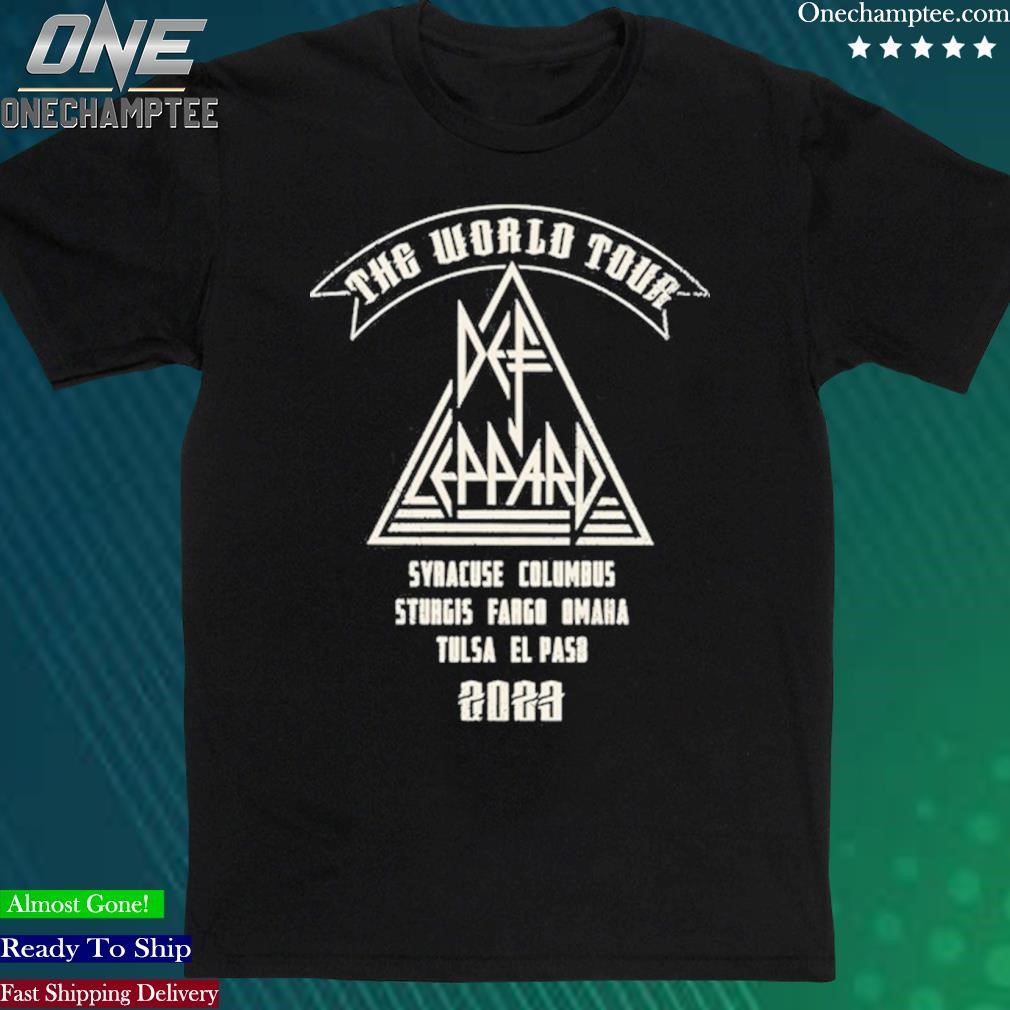 Official def Leppard Rock Brigade Tour 2023 T-Shirt