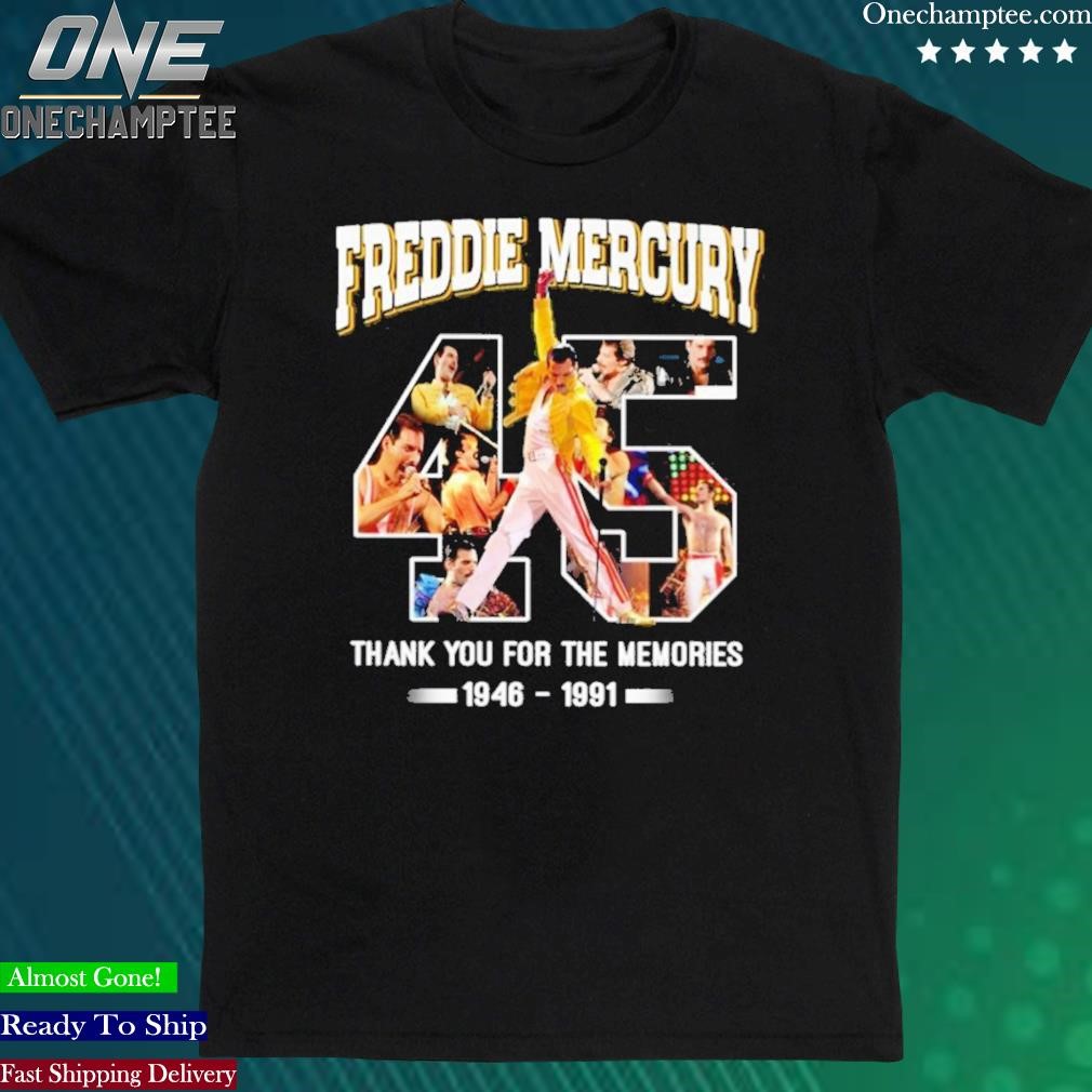 Official freddie Mercury Thank You For The Memories 1946 – 1991 T-Shirt