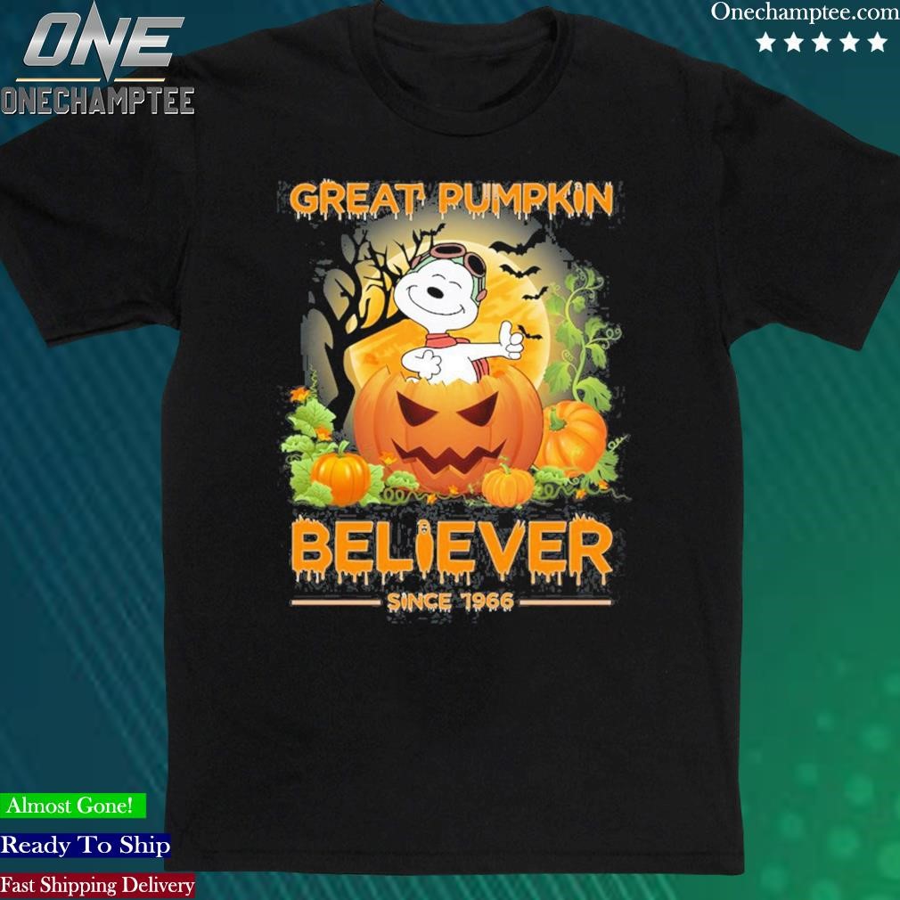 Official great Pumpkin Believer Since 1966 Snoopy Peanuts T Shirt