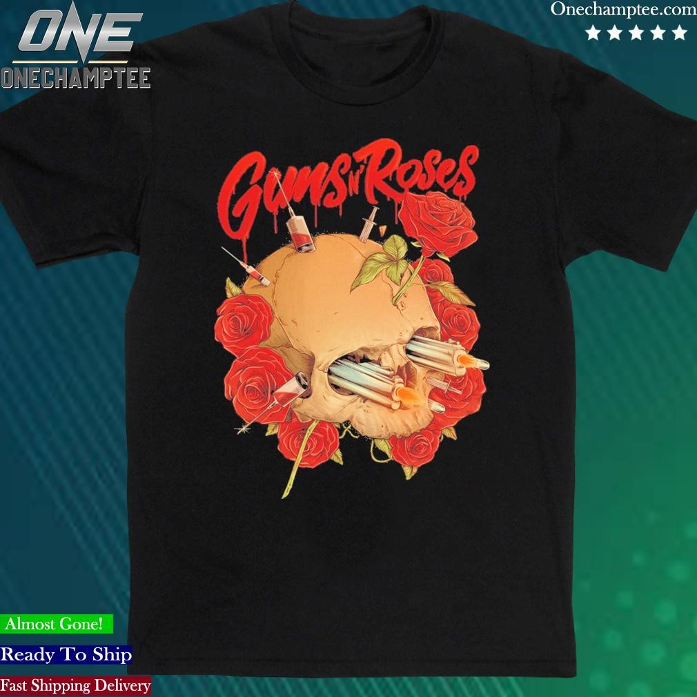 Official gun N' Roses Skull N' Needles 2023 Tour Shirt