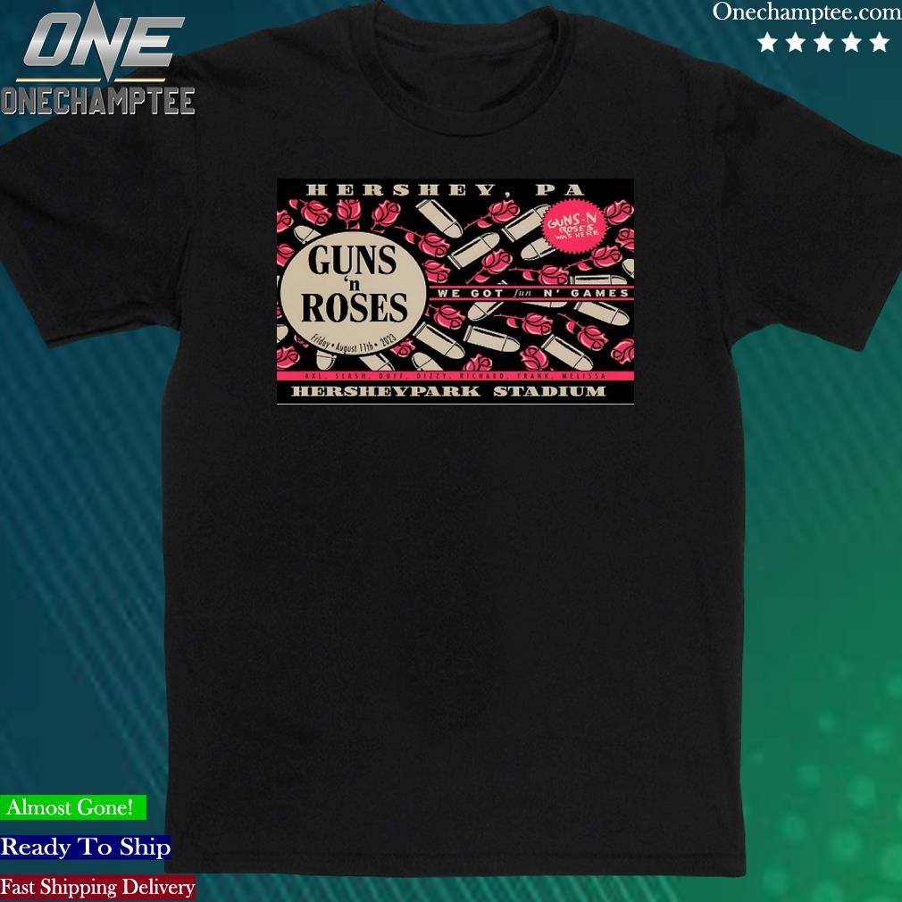 Official guns N' Roses Hershey Hersheypark Stadium Aug 11, 2023 Poster Shirt