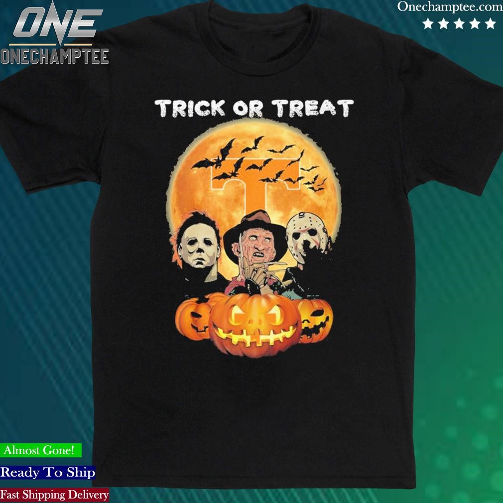 Official horror Movies Mix Tennessee Volunteers Trick Or Treat Halloween Pumpkin Shirt