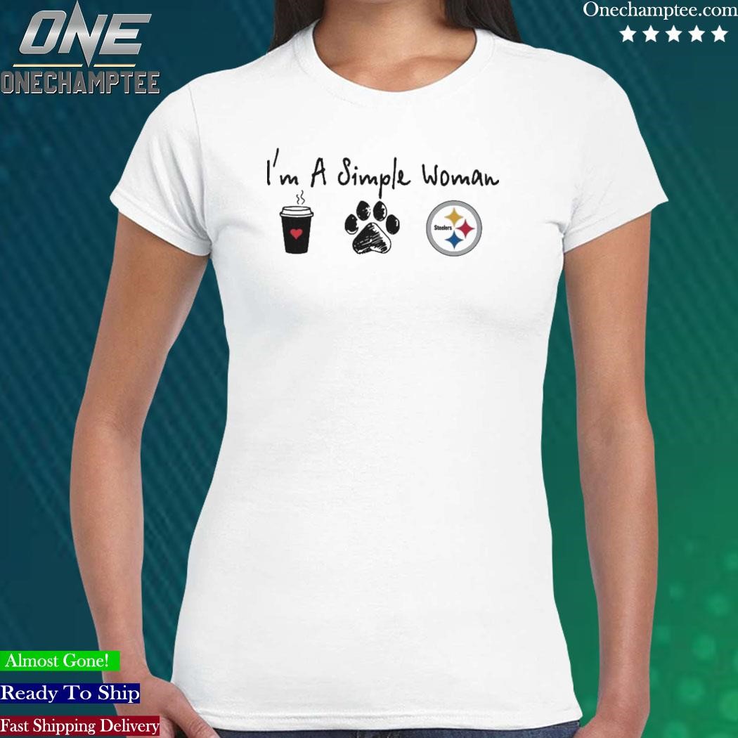 Official i'm A Simple Woman Coffee Dog And Pittsburgh Steelers