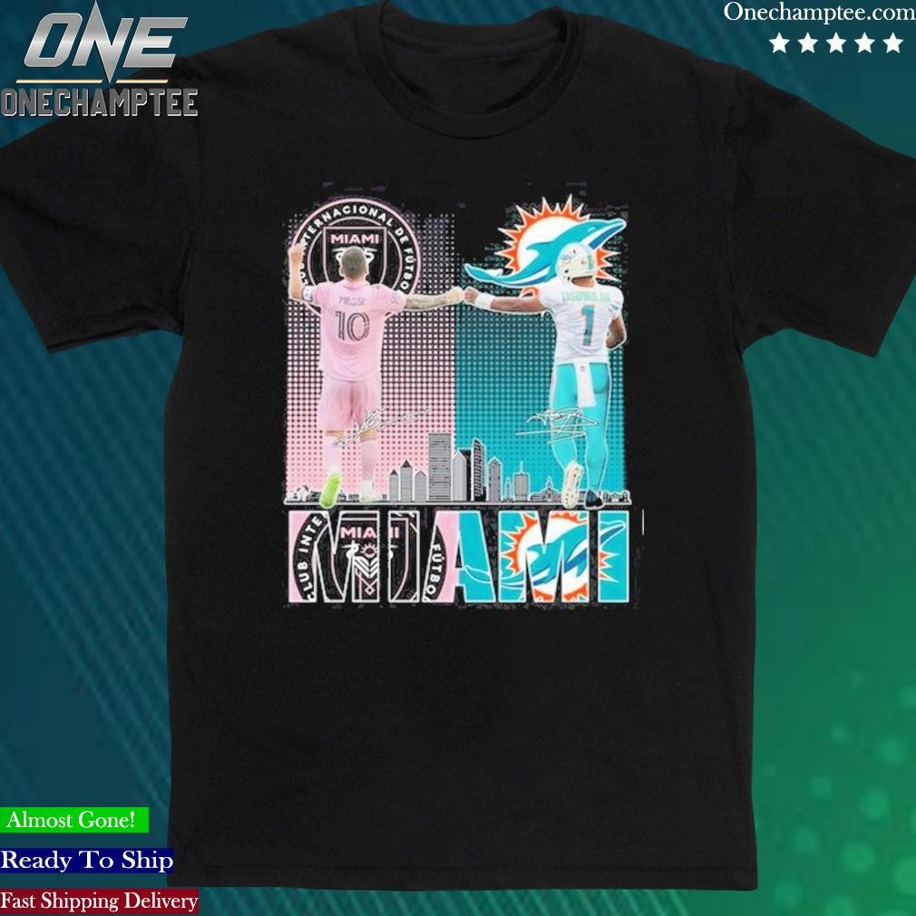 Official inter Miami Messi And Miami Dolphins Tagovailoa Shirt