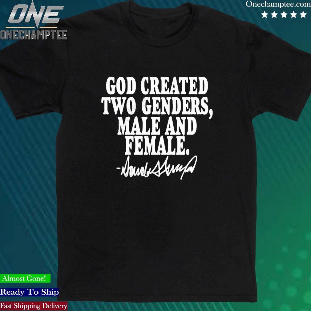 Official irishpeachdesigns Merch God Created Two Genders Male And Female Shirt
