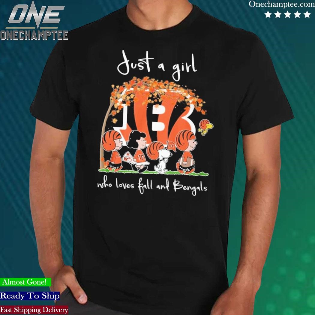 Just A Girl Who Love Fall And Cincinnati Bengals Tee Shirt - Yesweli