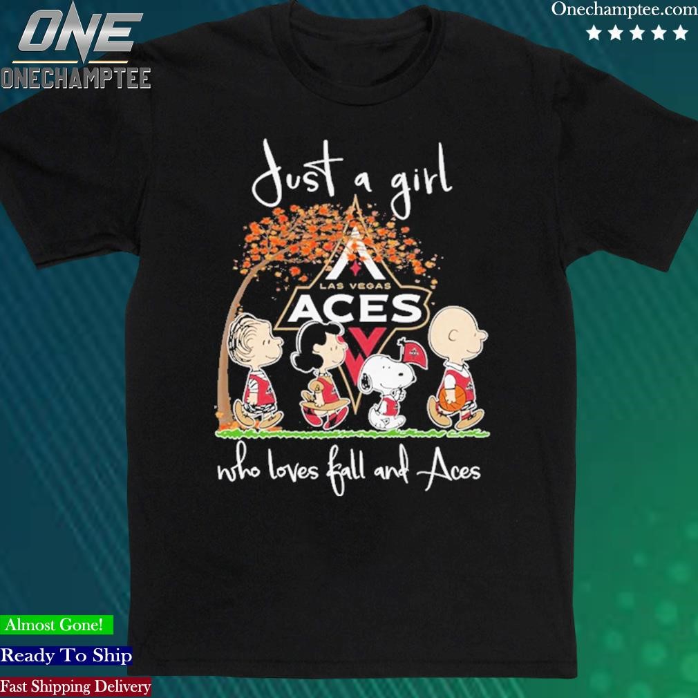 Official just A Girl Who Love Fall And Las Vegas Aces Snoopy Tshirt