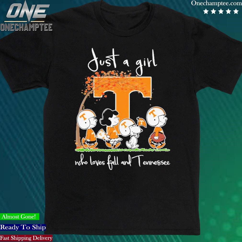 Official just A Girl Who Love Fall And Tennessee Volunteers Snoopy Unisex Tshirt