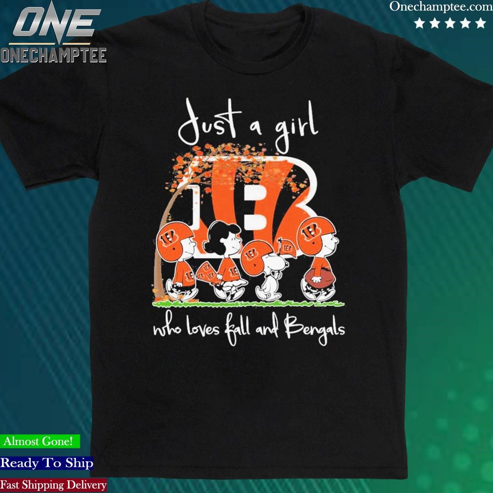 Official just A Girl Who Loves Fall And Bengals T Shirt