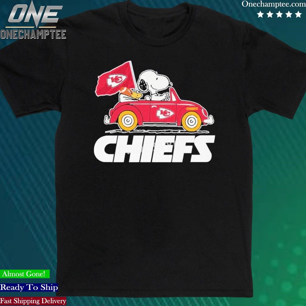 Official kansas City Chiefs Snoopy On A Car Shirt