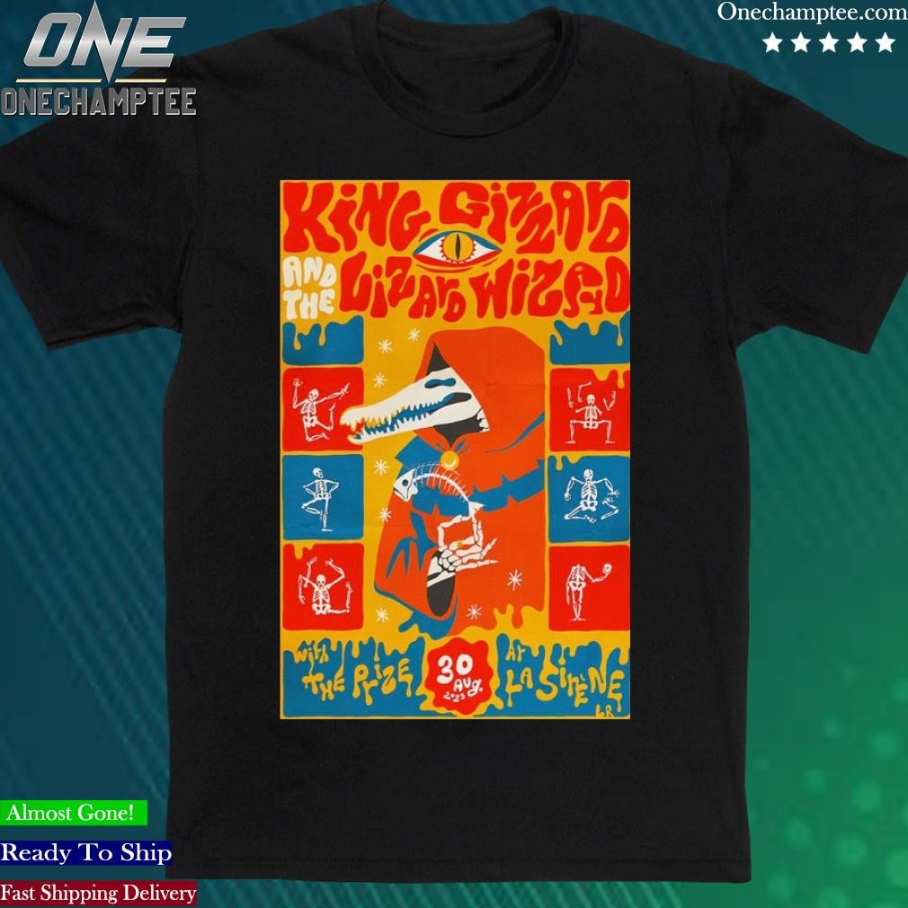 Official king Gizzard & The Lizard Wizard August 30 2023 La Rochelle France Event Poster Shirt