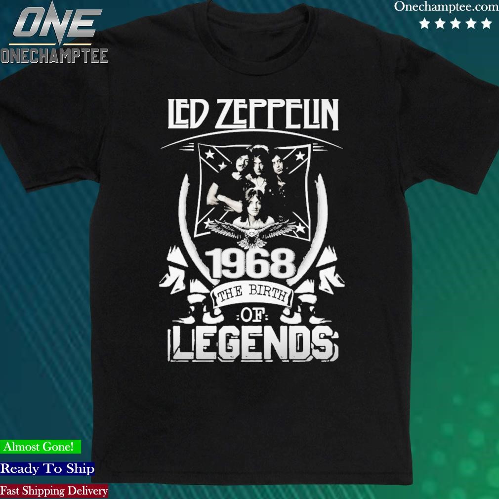 Official led Zeppelin 1968 The Birth Of Legends T-Shirt