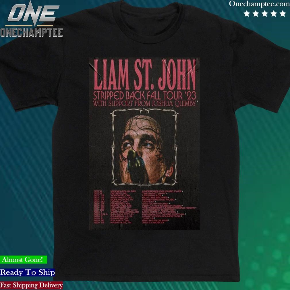 Official liam St. John Stripped Back Fall Tour 2023 Poster Shirt