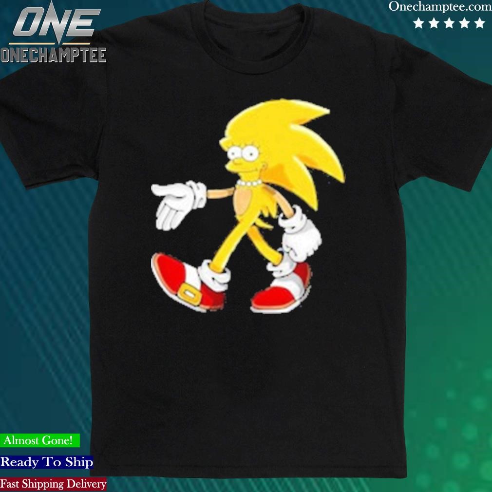 Official lisa Simpson Sonic Crossover T-Shirt