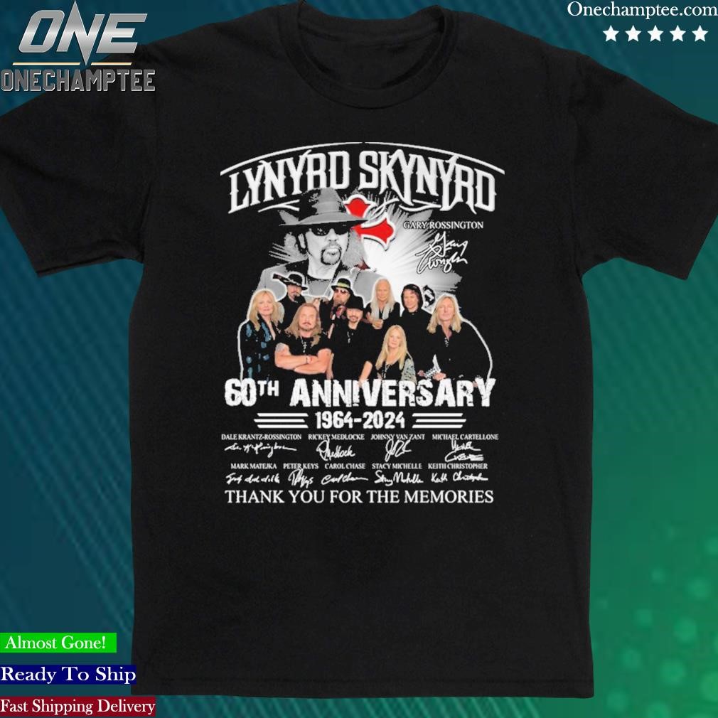 Official lynyrd Skynyrd 60th Anniversary 1964 2024 Memories Shirt