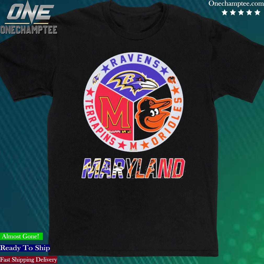 Official maryland Baltimore Ravens Orioles And Terrapins T Shirt