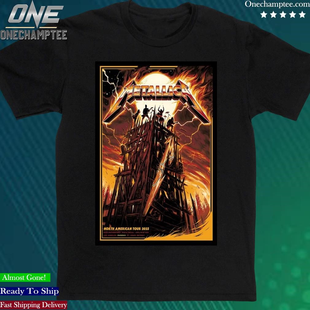 Official metallica 2023 Tour Phoenix Poster Shirt