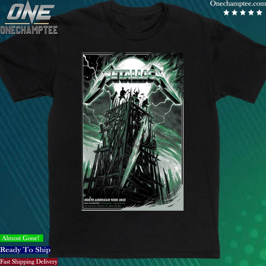 Official metallica Tour 2023 Los Angeles Poster Shirt