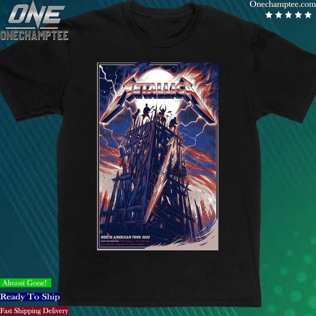 Official metallica Tour 2023 Phoenix Poster Shirt