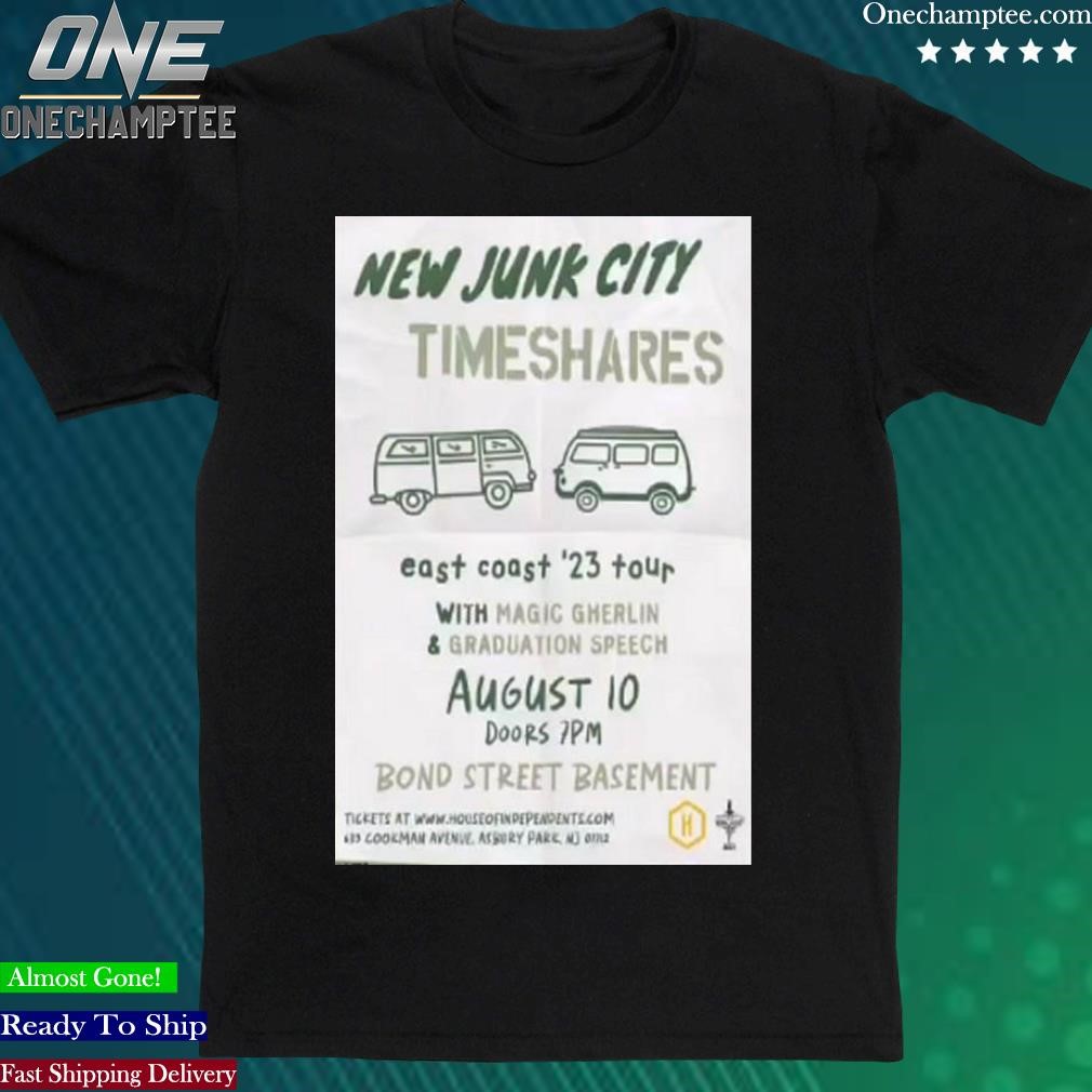 Official new Junk City Timeshares Bond Street Bar Asbury Park August 10 2023 Poster Shirt