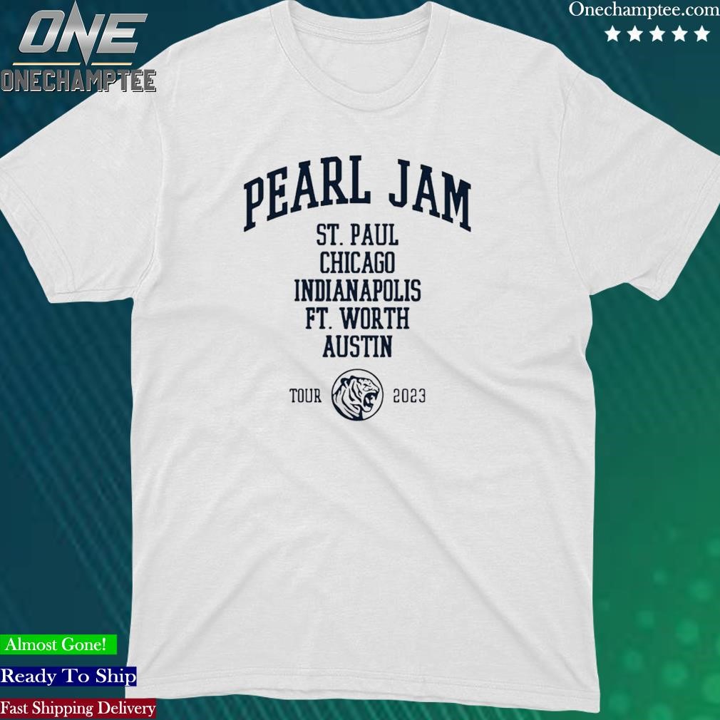 Official pearl Jam Tour August through September St. Paul, Chicago, Indianapolis, Fort Worth and Austin Shirt