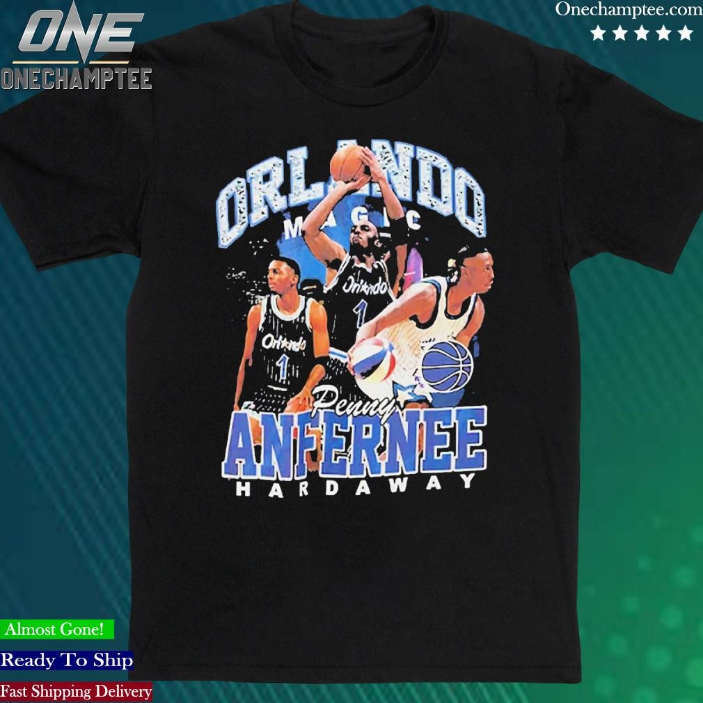 Mitchell & Ness Men's Mitchell & Ness Penny Hardaway Black Orlando Magic  Hardwood Classics Bling Concert Player T-Shirt